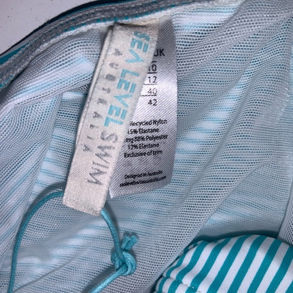 Sea Level Varsity Stripe Square Neck One-Piece Women’s Swimsuit NWT size 10 - Picture 15 of 16